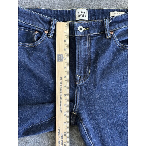 Flint And Tinder Selvedge Jeans Men's Sz 31x30 Slim Fit Dark Wash Huckleberry - Picture 12 of 14